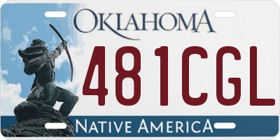 OK license plate 481CGL
