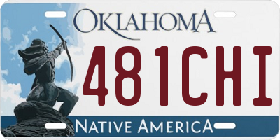 OK license plate 481CHI