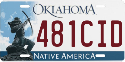 OK license plate 481CID