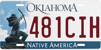 OK license plate 481CIH