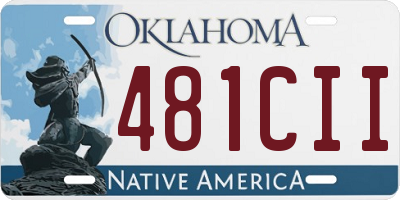 OK license plate 481CII