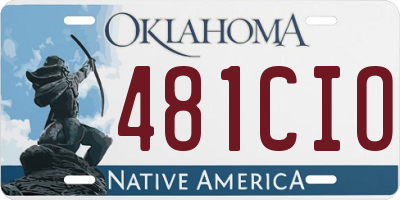 OK license plate 481CIO