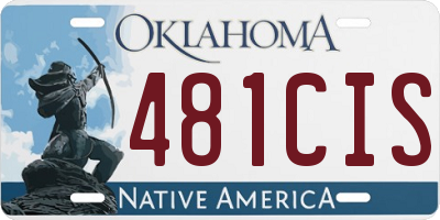OK license plate 481CIS