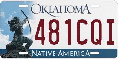 OK license plate 481CQI