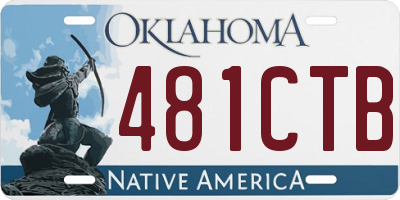OK license plate 481CTB