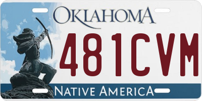 OK license plate 481CVM
