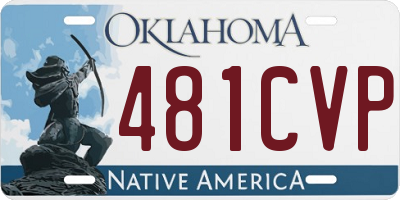 OK license plate 481CVP