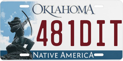 OK license plate 481DIT