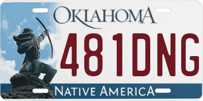 OK license plate 481DNG