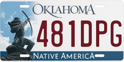 OK license plate 481DPG