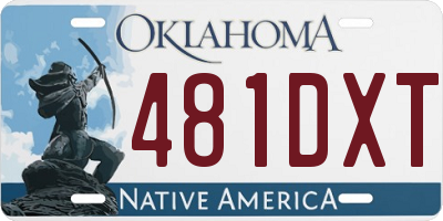 OK license plate 481DXT