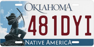 OK license plate 481DYI