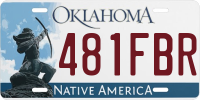 OK license plate 481FBR