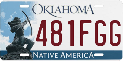 OK license plate 481FGG