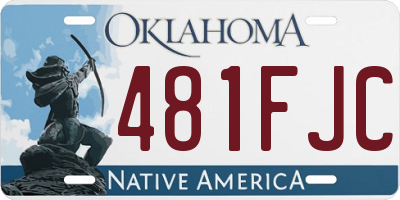 OK license plate 481FJC