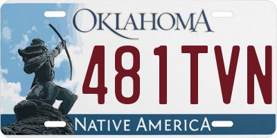 OK license plate 481TVN