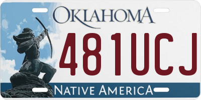 OK license plate 481UCJ