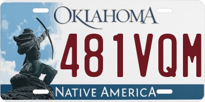 OK license plate 481VQM