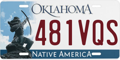 OK license plate 481VQS
