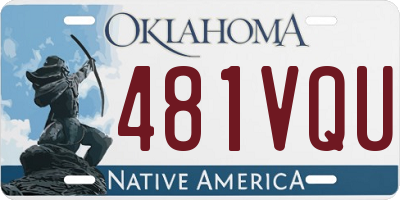 OK license plate 481VQU