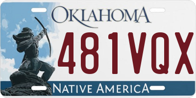 OK license plate 481VQX