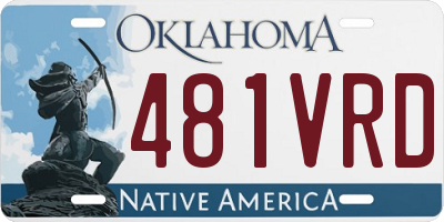 OK license plate 481VRD