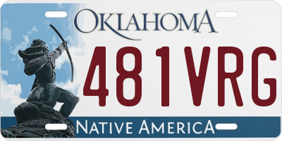 OK license plate 481VRG