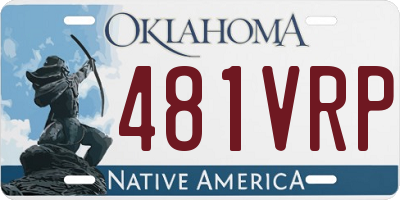 OK license plate 481VRP