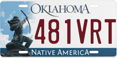 OK license plate 481VRT