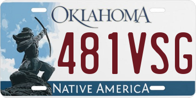 OK license plate 481VSG