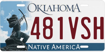 OK license plate 481VSH