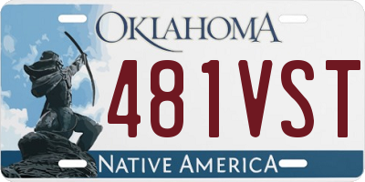 OK license plate 481VST