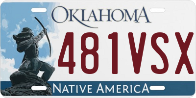 OK license plate 481VSX
