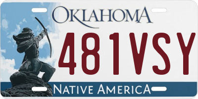 OK license plate 481VSY