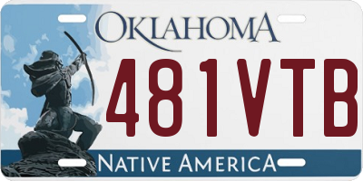 OK license plate 481VTB