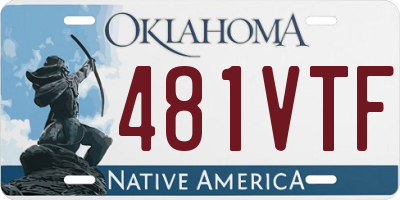 OK license plate 481VTF