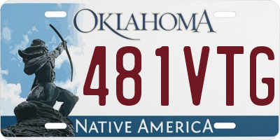 OK license plate 481VTG