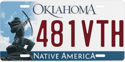 OK license plate 481VTH