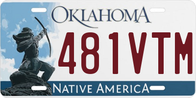 OK license plate 481VTM