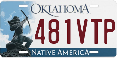 OK license plate 481VTP