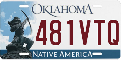 OK license plate 481VTQ