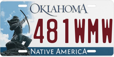 OK license plate 481WMW