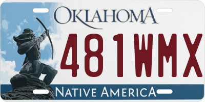OK license plate 481WMX