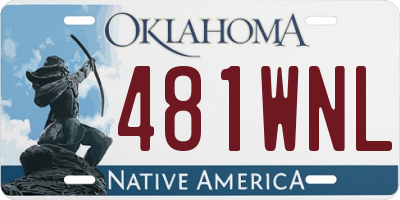 OK license plate 481WNL