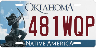 OK license plate 481WQP