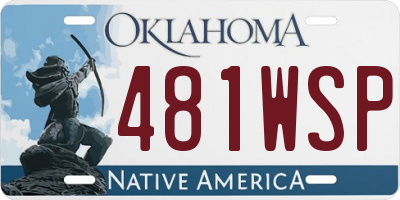 OK license plate 481WSP