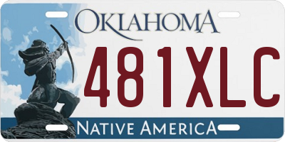 OK license plate 481XLC