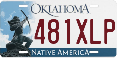 OK license plate 481XLP
