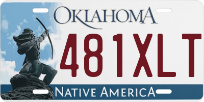 OK license plate 481XLT