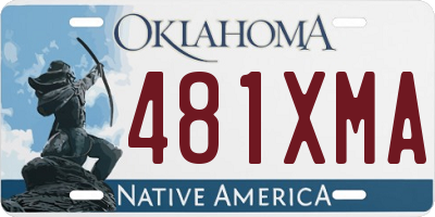 OK license plate 481XMA